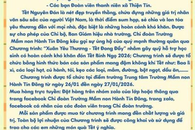 XUÂN YÊU THƯƠNG – TẾT ĐONG ĐẦY   BÍNH NGỌ – 2026